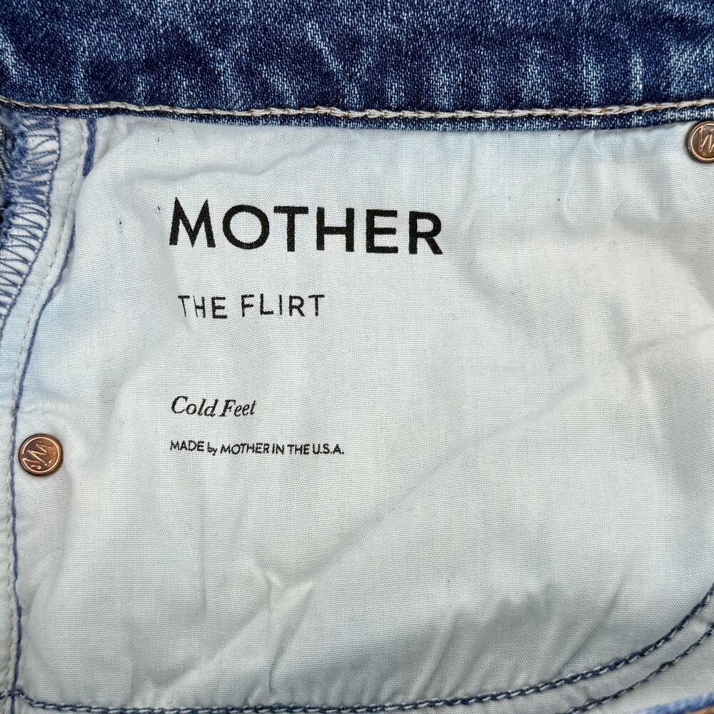 Mother Superior The Flirt Cold Feet Frayed Distressed Denim Jeans Sz 28 Ankle - Picture 10 of 12
